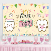 Hintergrund zum 1. Geburtstag der Kinder für die erste Zahnparty